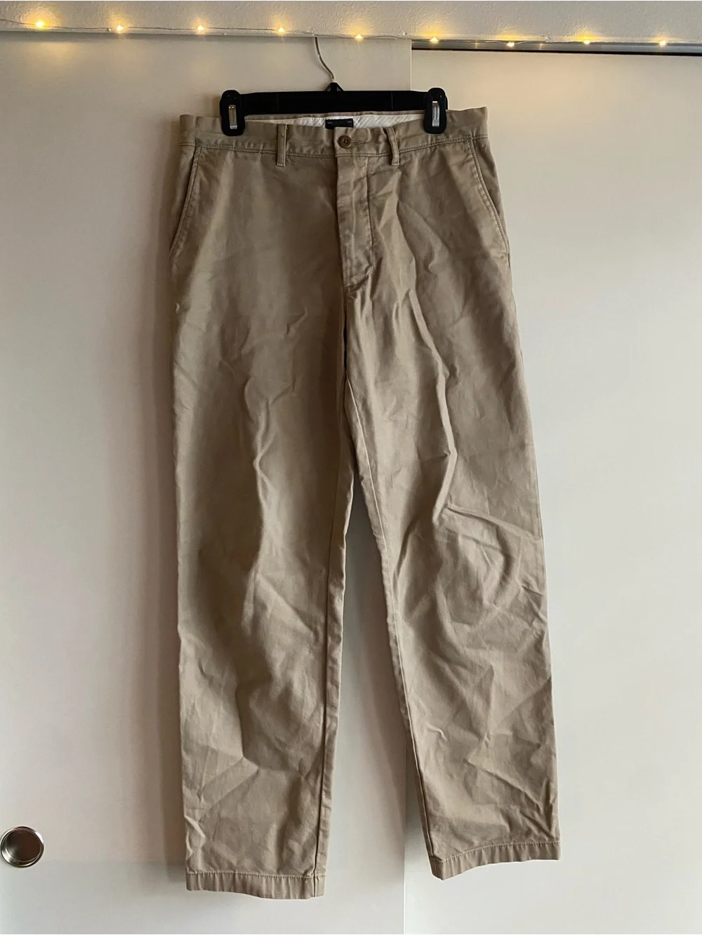 J Crew Men's Khaki Classic Relaxed Fit Chinos 100% Cotton Size W 30 L 32